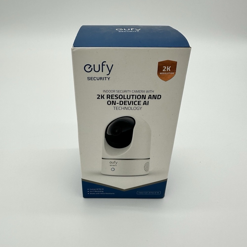Eufy Security Indoor Cam 2K Pan & Tilt Smart‎ Home Camera White T8410X